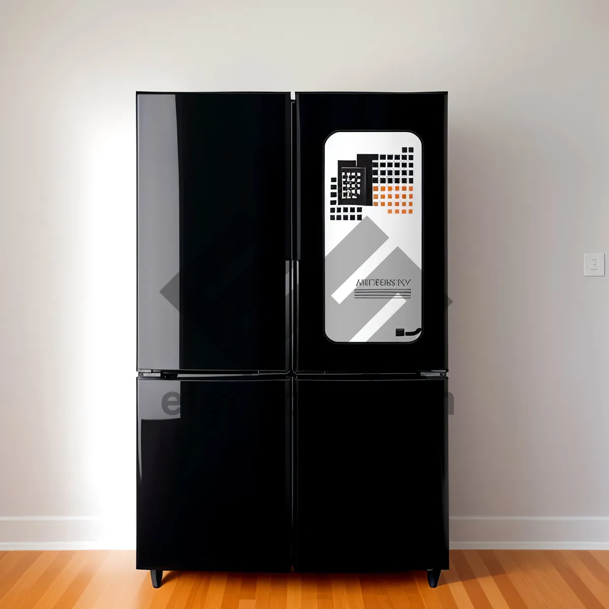 Picture of Strongbox-Style Refrigerator with 3D Door: Secure Storage for Interior Furnishing