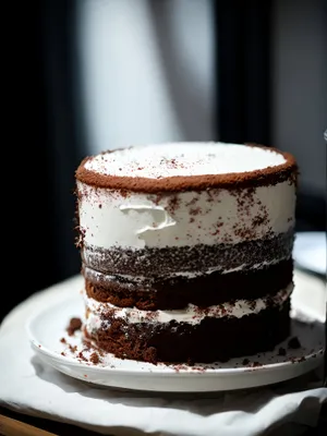 Delicious Gourmet Chocolate Cake and Coffee