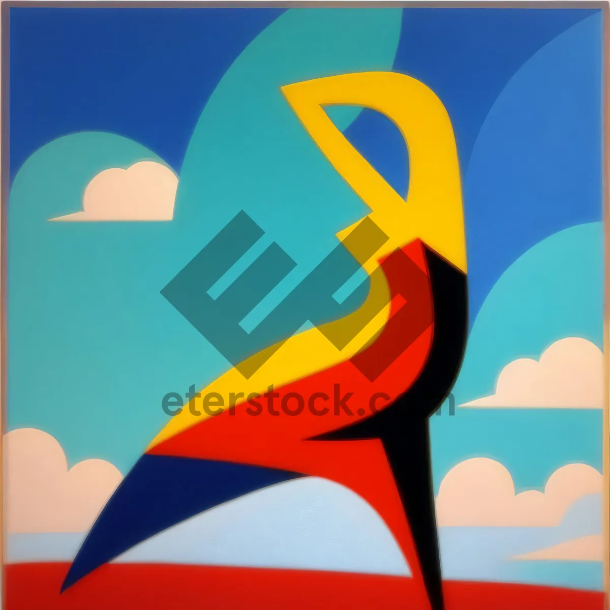 Picture of Patriotic Emblem: A Flag-inspired Icon Design