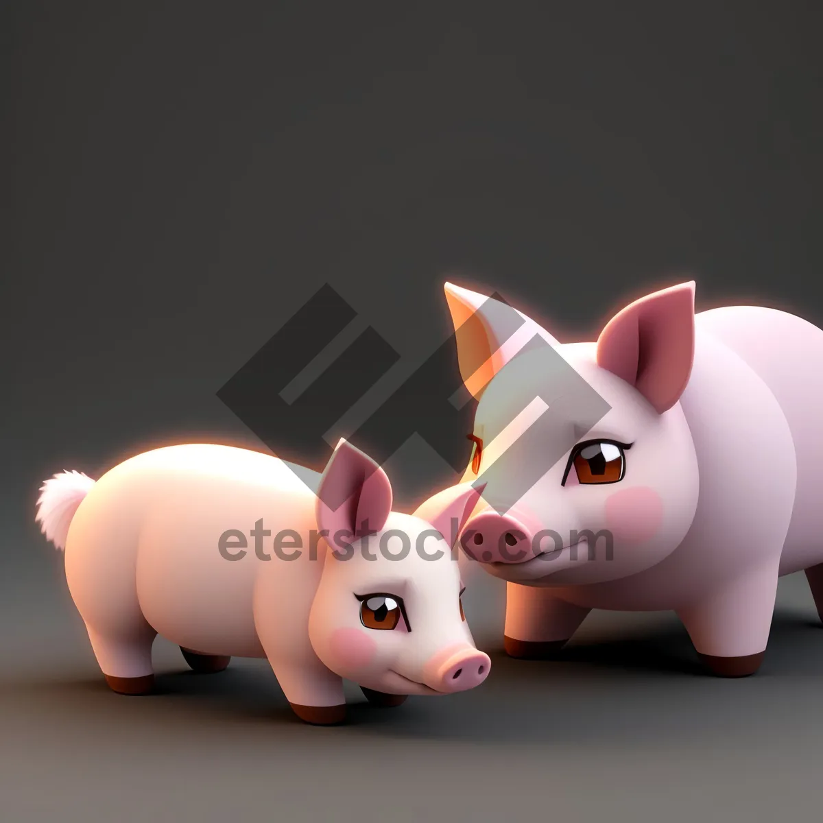 Picture of Pink Piggy Bank - Financial Wealth Savings Icon