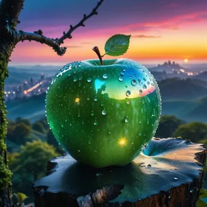 Edible fruit planet for holiday decoration