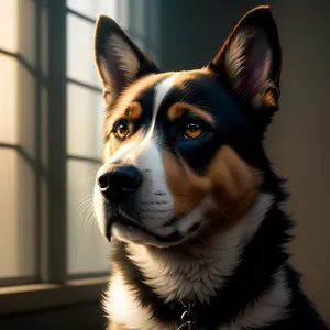 Adorable Border Collie Shepherd Dog Portrait