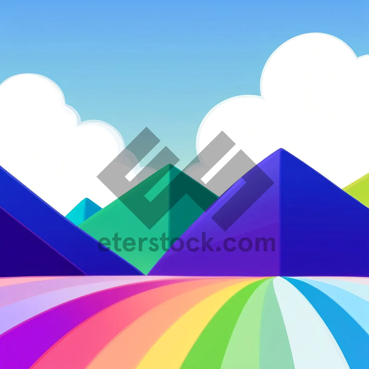 Picture of Artistic Geometric Gradient Design Texture