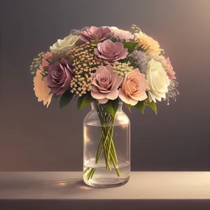 Delicate Pink Floral Vase Decoration