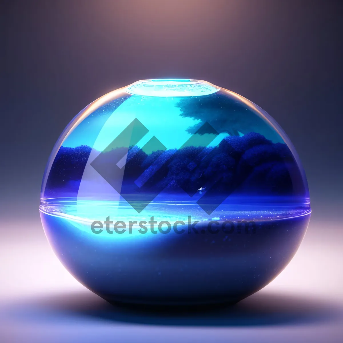 Picture of Geographic Relief: A 3D Glass Globe