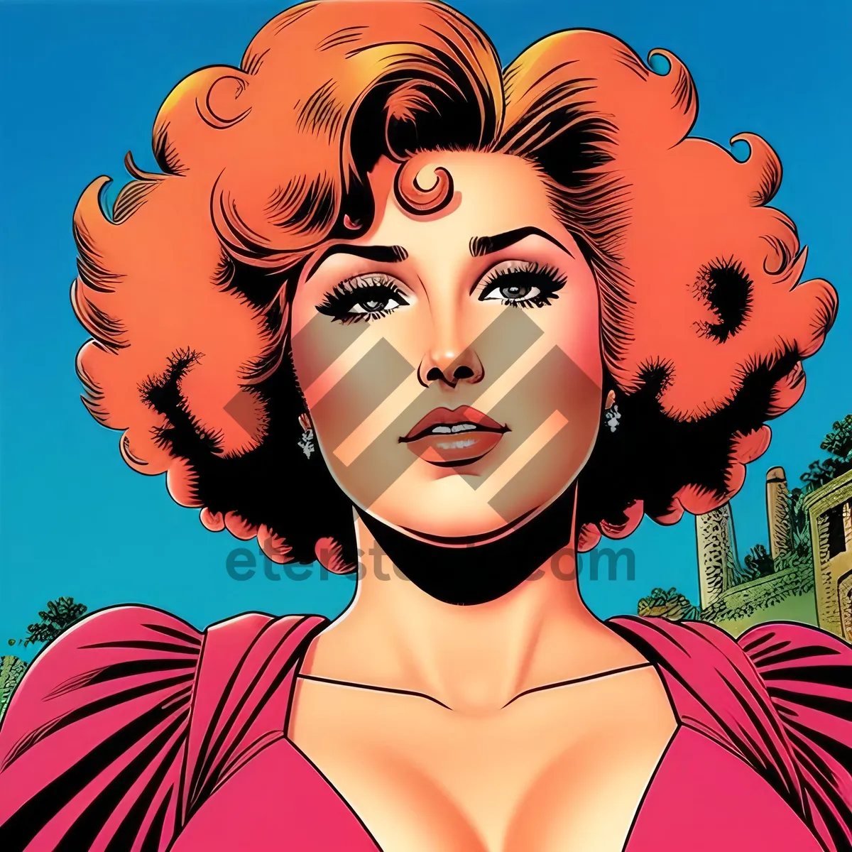 Picture of Artistic Coquette with Fashionable Hair Style
