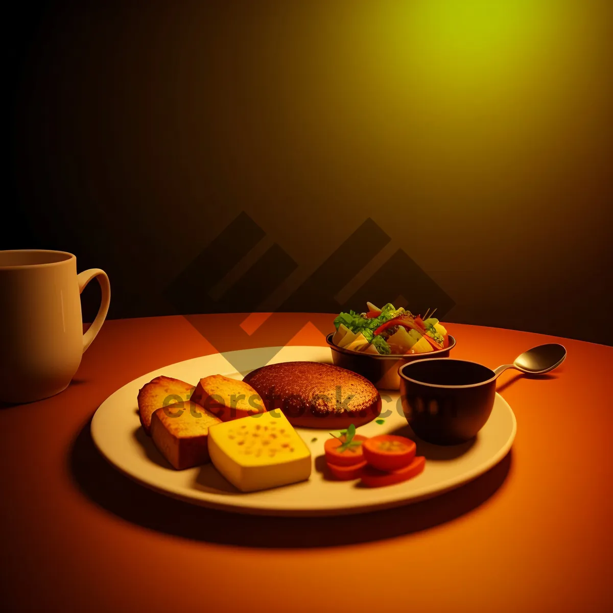 Picture of Morning Cup of Coffee on Saucer