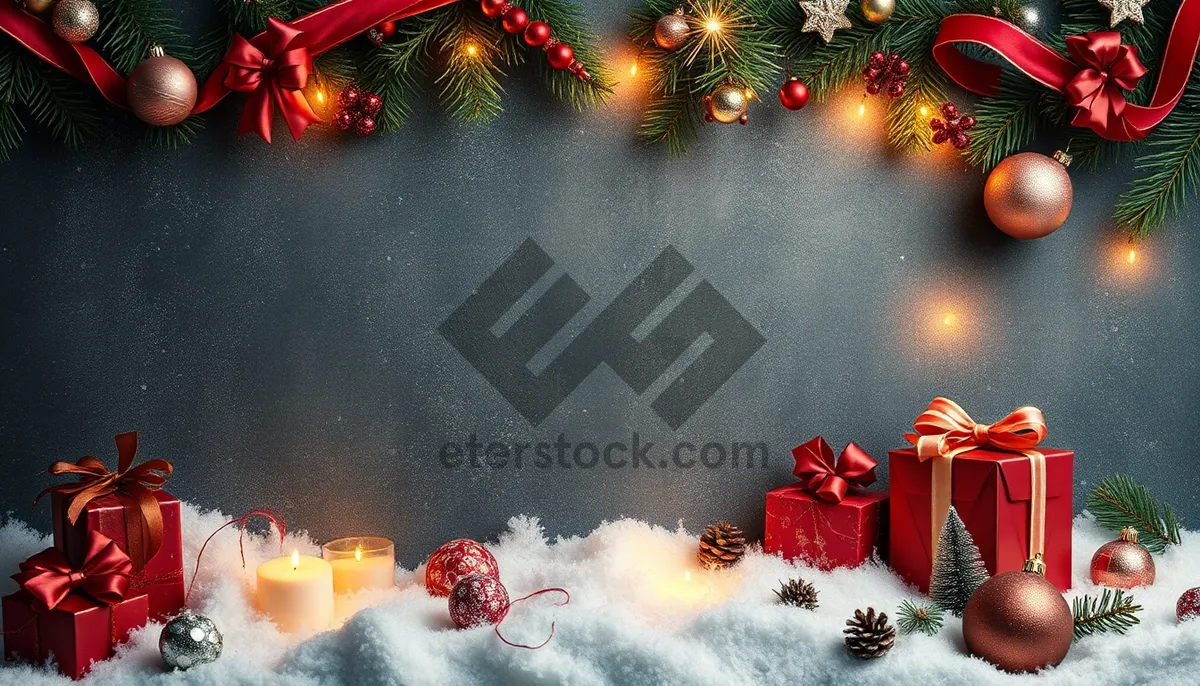 Picture of Festive Gold Star Tree Decoration for New Year's Celebration
