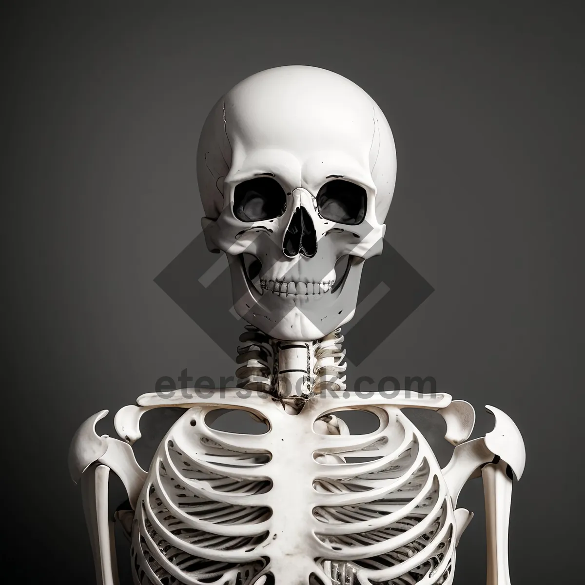 Picture of Spooky 3D Skeleton Sculpture on Spine Stand