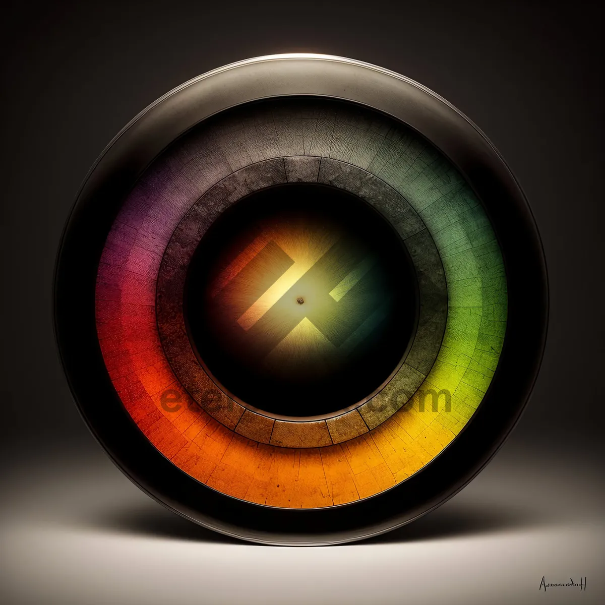 Picture of Artful Control: Radiant Digital Light in Black Circle