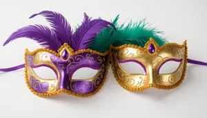 Colorful Venetian Mask for Carnival Party Design