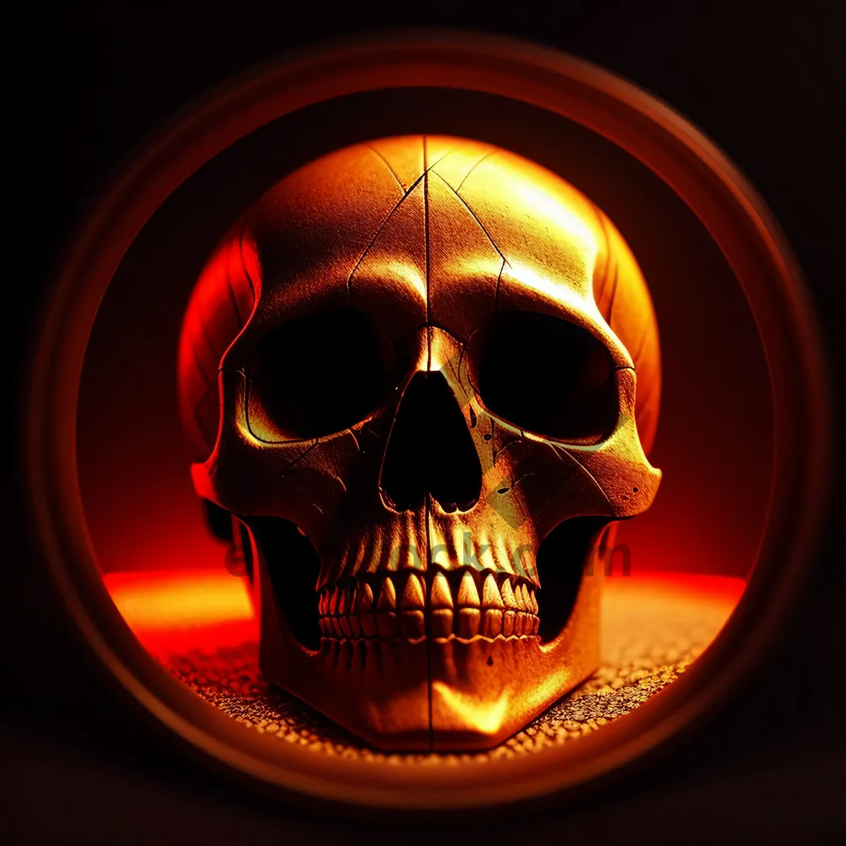 Picture of Spooky Jack-O-Lantern Halloween Pumpkin Lantern