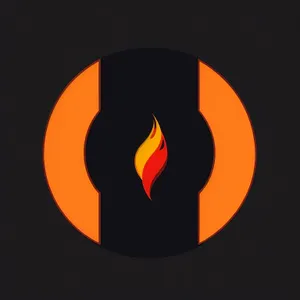 Blazing Pumpkin Icon in Black and Orange