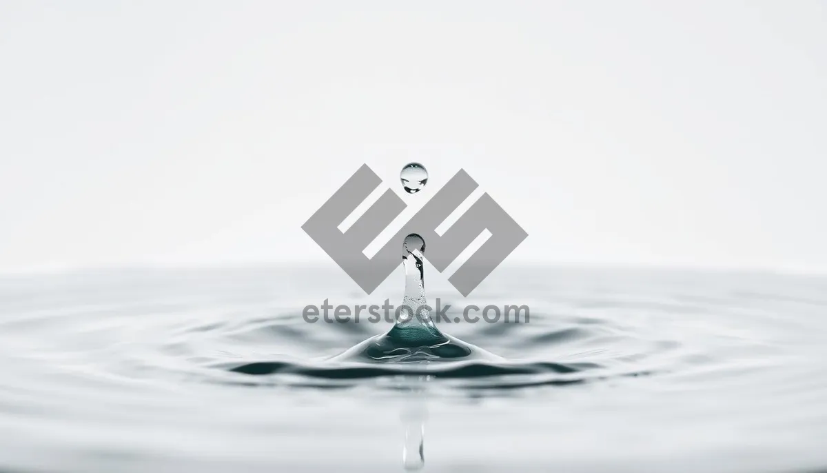 Picture of Clear water splash motion with glass reflection.