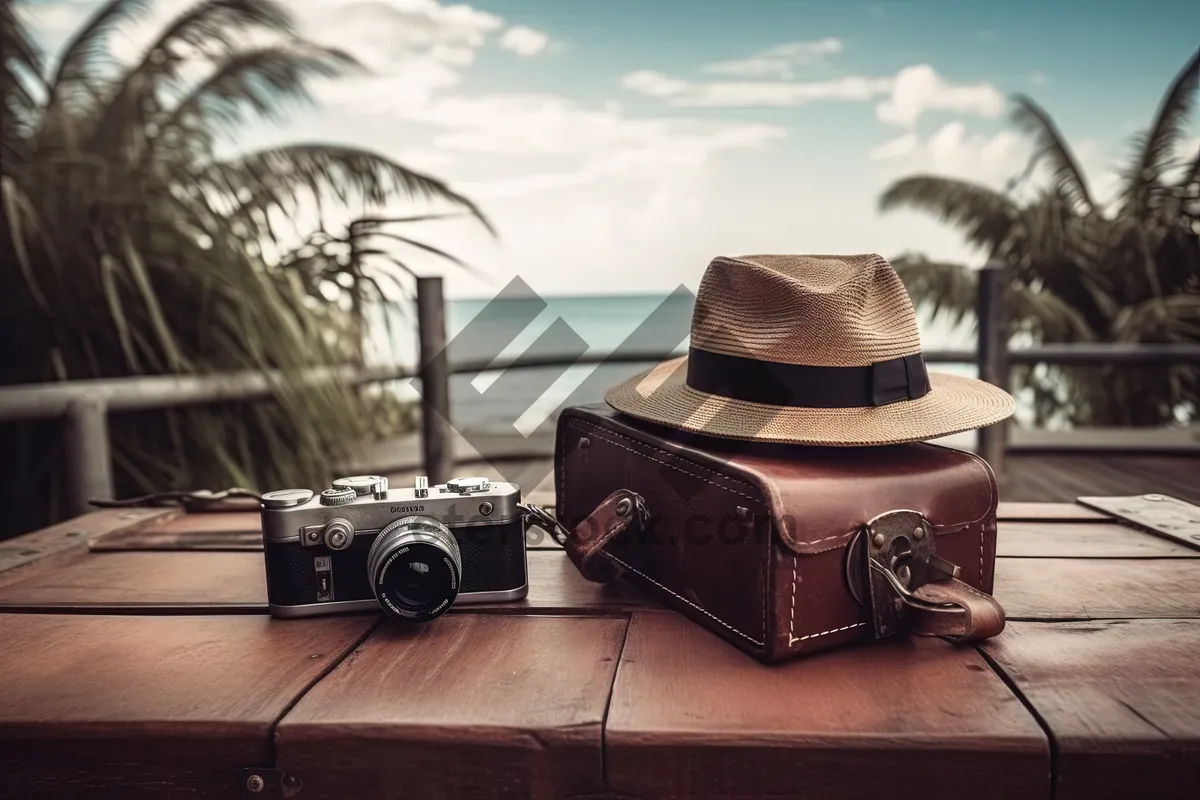 Picture of Vintage Black Film Camera with Shutter Technology