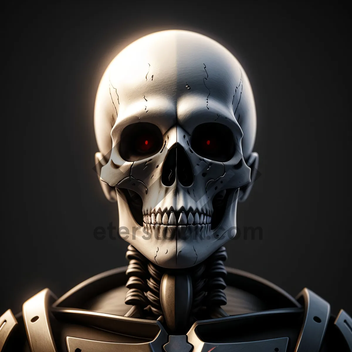 Picture of Terrifying Pirate Skull Sculpture - Bone Chilling Art