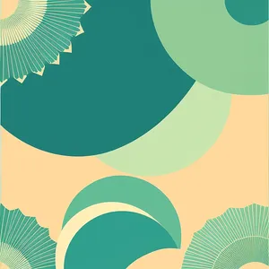 Vibrant Traced Graphic Art Wallpaper with Curved Shapes