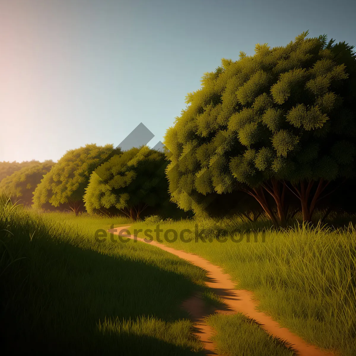 Picture of Golden Canopy: Gorse Shrub amidst Rural Landscape