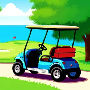 Golf Cart Speeding on the Course