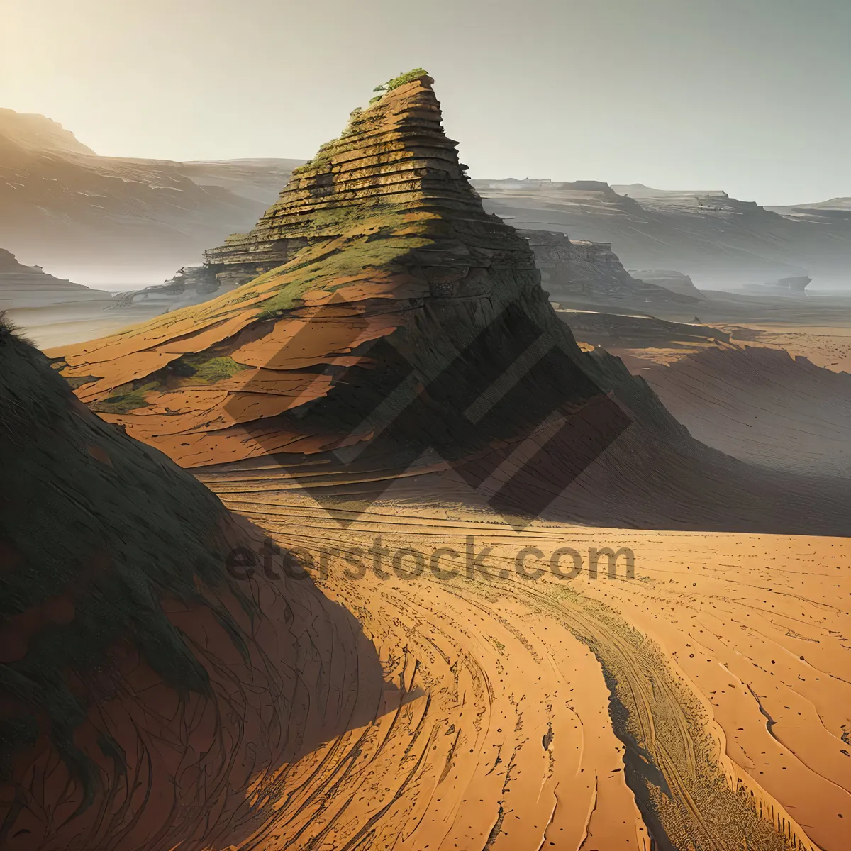 Picture of Scenic Desert Landscape with Majestic Dunes