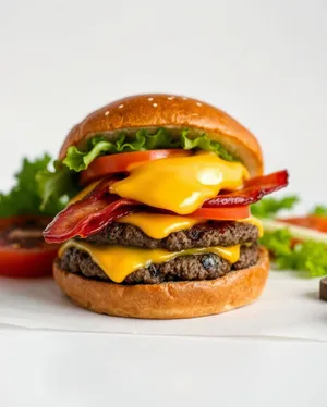 Healthy Grilled Vegetable Sandwich with Cheeseburger Bun