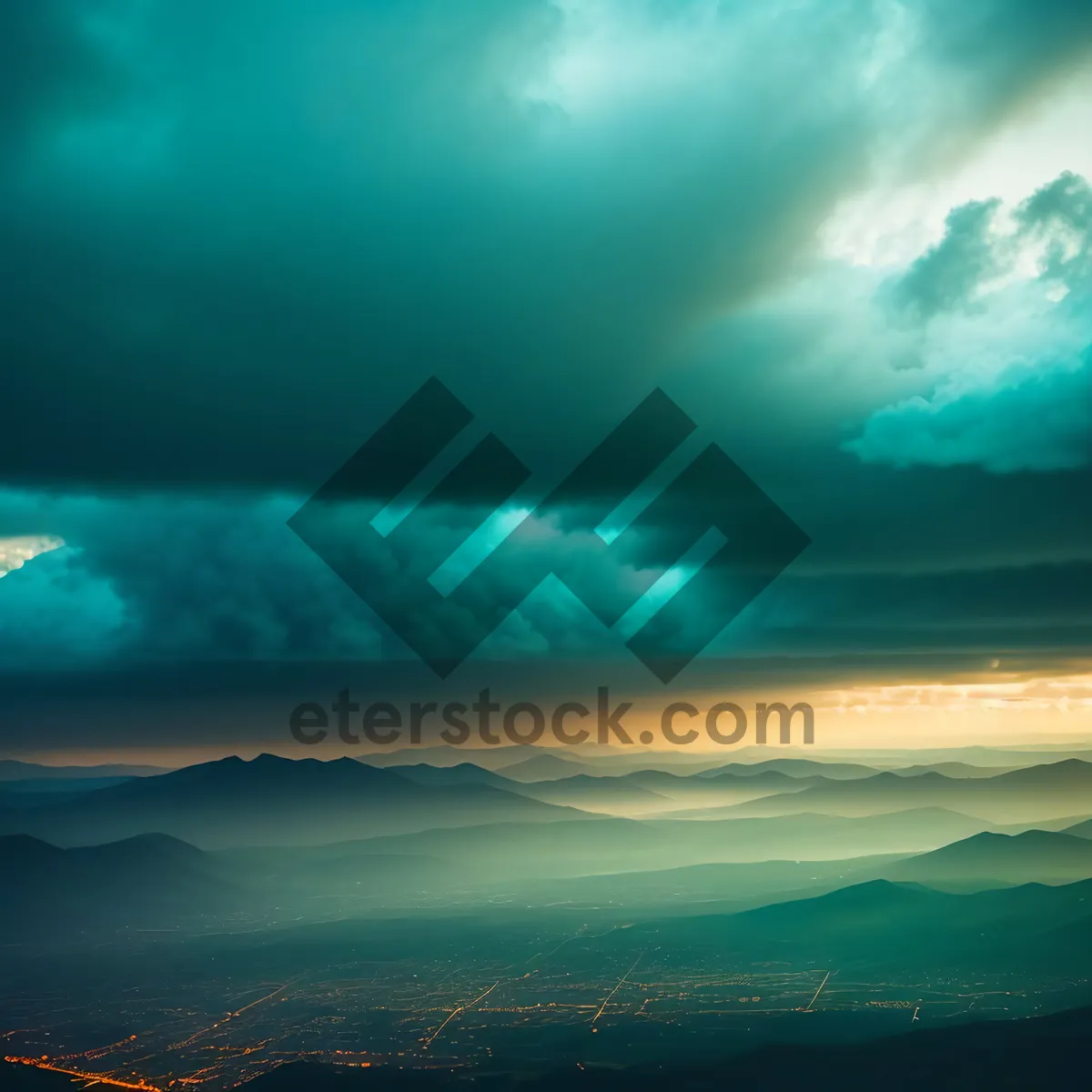 Picture of Vibrant Summer Sky with Clouds and Sun
