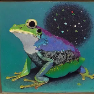 Exotic Eyed Tree Frog - Vibrant Green Amphibian with Bulging Eyes