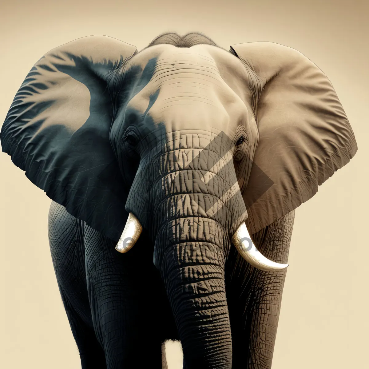 Picture of Ivory-Eared Pachyderm in South African National Park