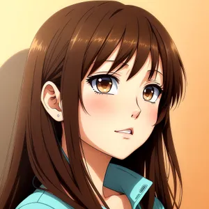 Cartoon Lady with Attractive Eyes Wearing a Mask