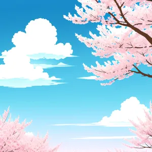 Pink Maple Silhouette - Seasonal Sky Art