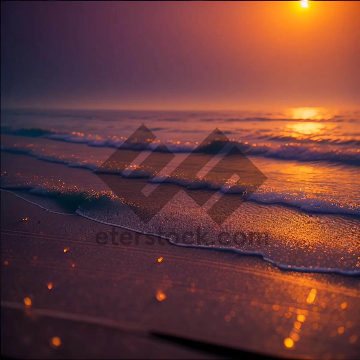 Picture of Golden Horizon: Sunset Over the Sea