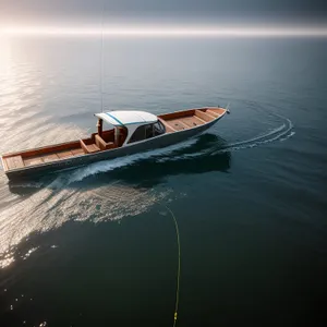 Serenity at Sunset: Canoe on Calm Waters