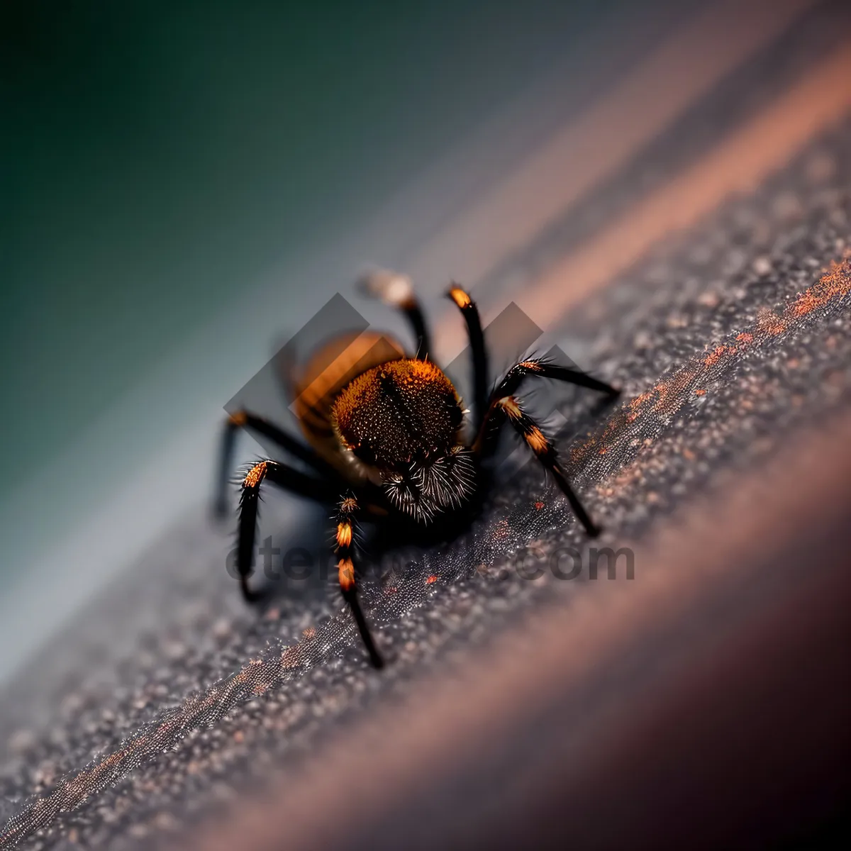 Picture of Close-up of a Hairy Black Widow Spider in a Web