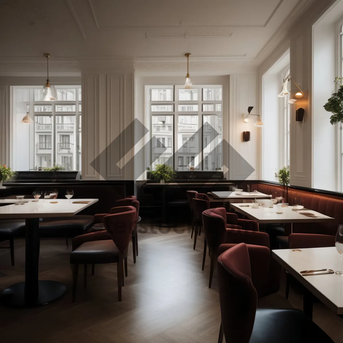 Picture of Modern Luxury Living Room Interior Design With Wood Furniture