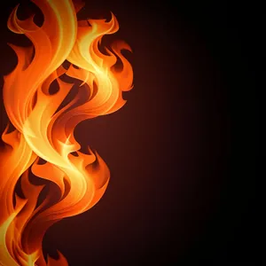Blazing Flame: A Sizzling Artistic Swirl Design!