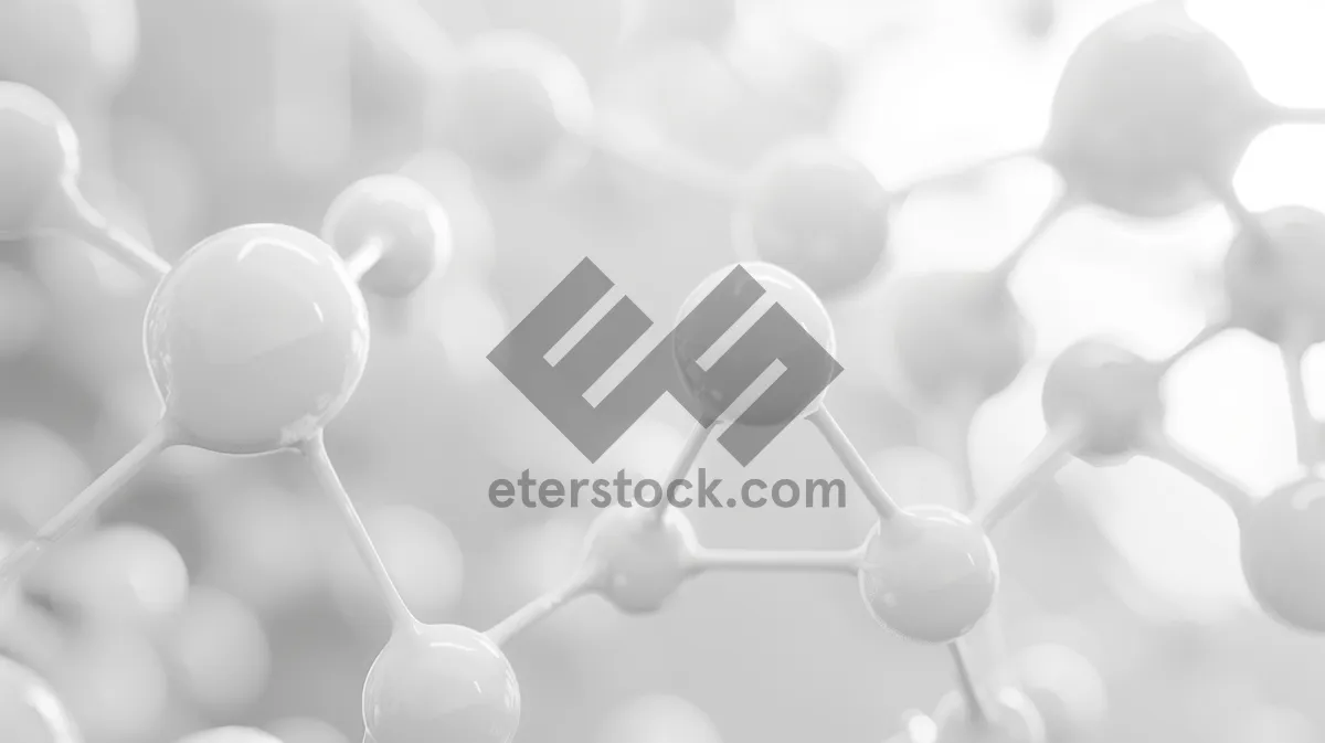 Picture of 3D DNA polymer chemical compound icon design