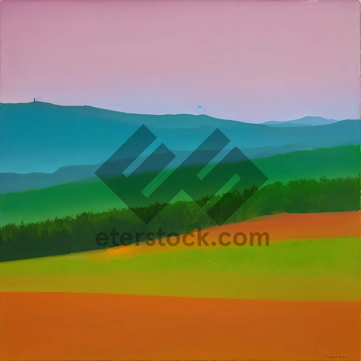 Picture of Vibrant Summer Countryside Landscape
