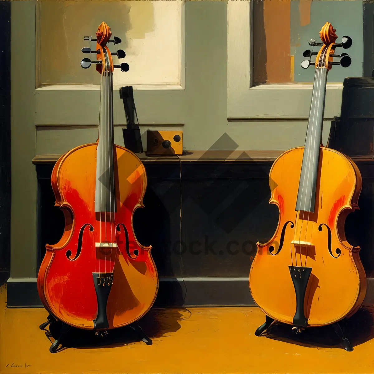 Picture of Stringed Melodies: A Musical Ensemble Uniting Cello, Violin, Viola, and Bass.