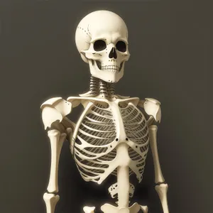 Anatomical Skeleton Sculpture - 3D Plastic Art