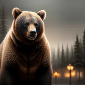 Wild Brown Bear - Majestic Furry Predator