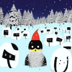 Snowman Set: Fun Cartoon Icons for Web Design