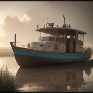 Marina Bay fishing boat on calm ocean waters