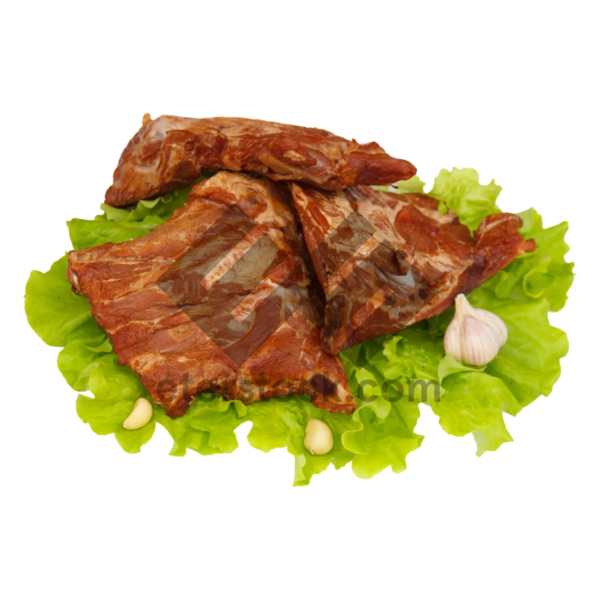 Picture of Healthy Grilled Steak Salad with Fresh Vegetables and Sauce