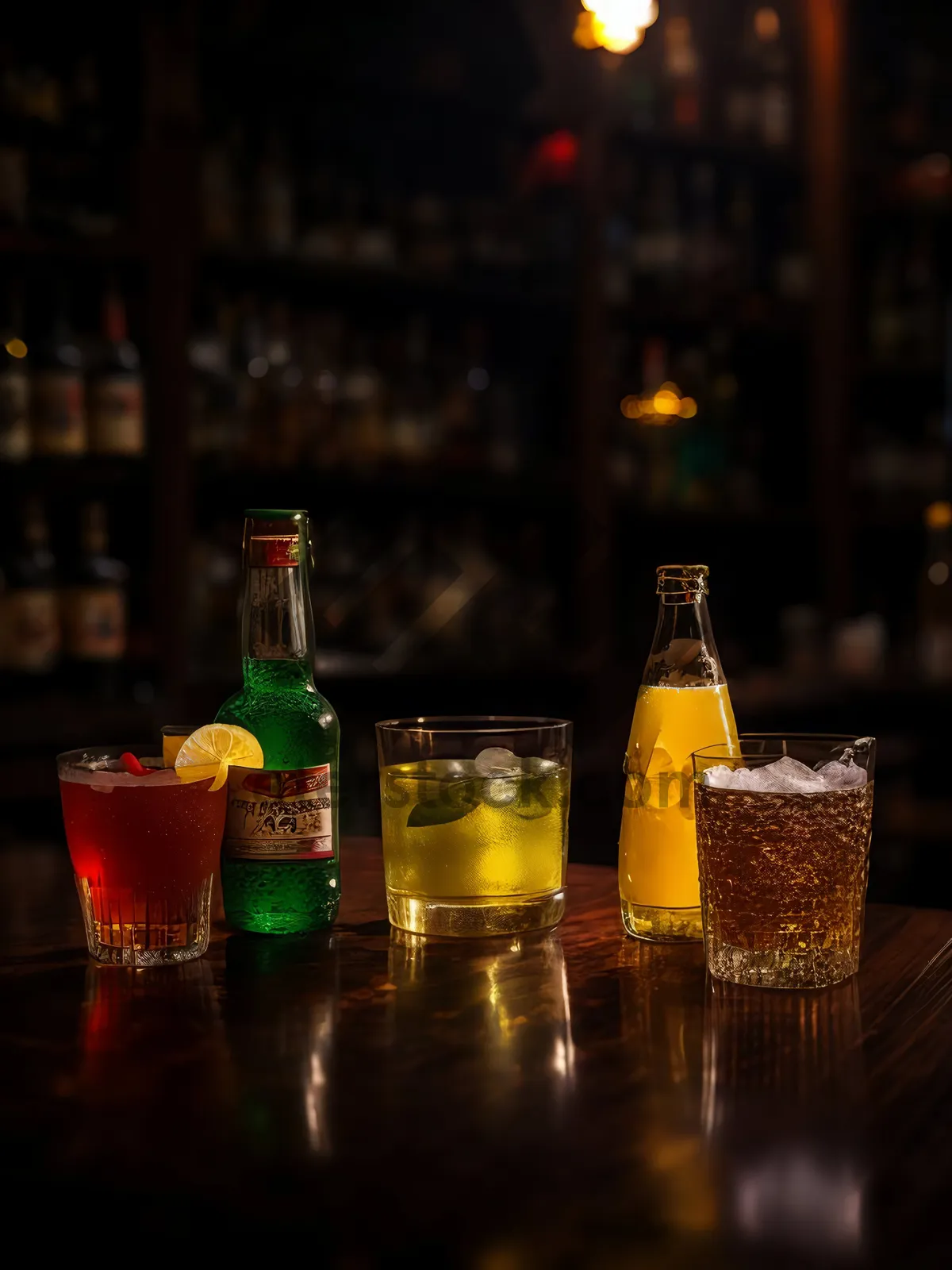 Picture of Frothy Golden Lager in Glass Mug