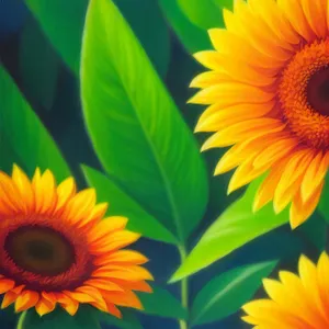 Vibrant Sunflower Blooming in Bright Summer Sun