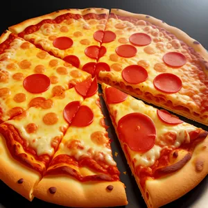 Delicious Gourmet Pizza with Pepperoni and Mozzarella
