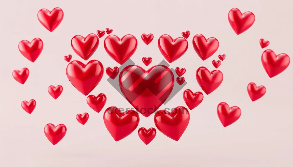 Picture of Valentine's Day Heart Icon Set for Love Celebration