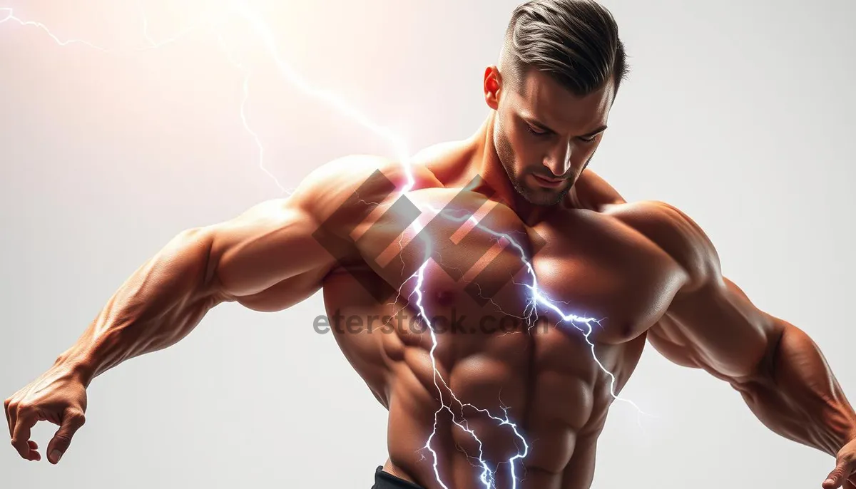 Picture of Attractive male model with muscular chest and torso.