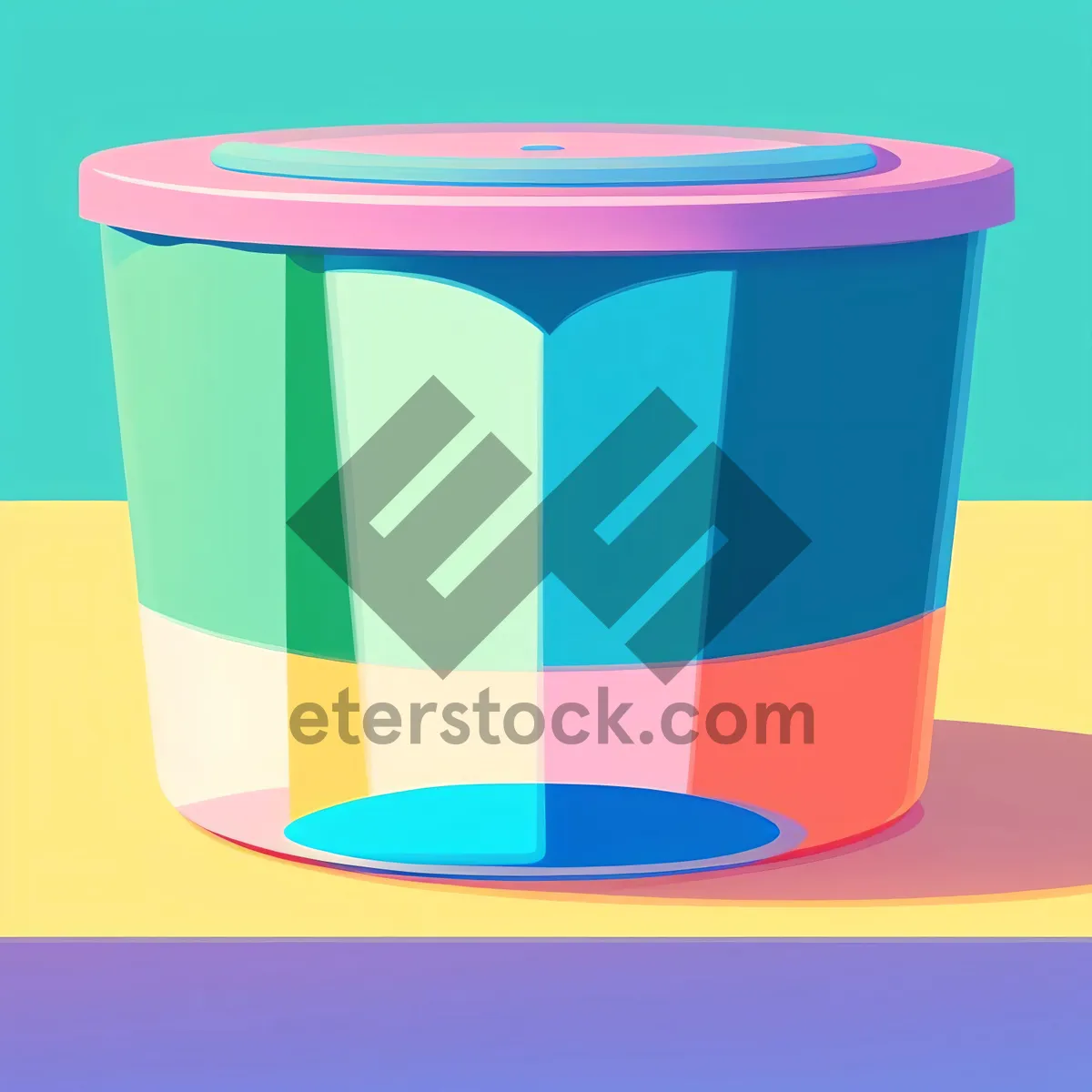 Picture of Plastic Cup with Ice, Empty and Refreshing