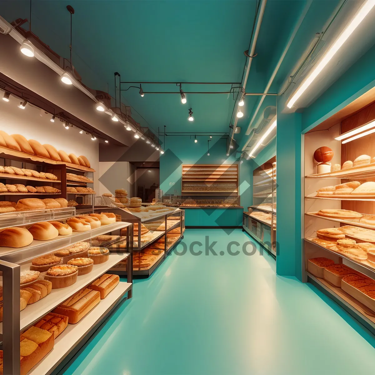 Picture of Modern Furniture Display in Cozy Supermarket Interior